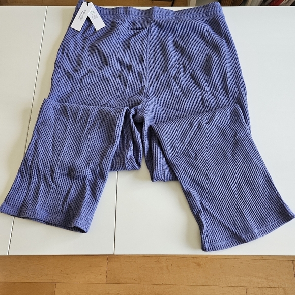 Calvin Klein Performance Plus blue waffle knit thermal activte lounge pants 2X - Picture 5 of 16